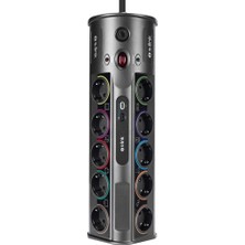 Mey İthalat S-Link SP10AF 3m 1860 Joule 1.5mm 1 USB 1 Typec 2.1A/5V 16A 250V 3680W 10LU Akım Korumalı Priz