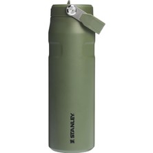 Mey İthalat Stanley Iceflow Aerolight Flip Straw 2.0 Pipetli Su Şişesi, Haki (Dried Pine), 0.7 Litre