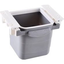 Mey İthalat Buffer® Mini Masa Çöp Kovası Plastik Tezgah Altı Geri Çekilebilir Yapışkanlı Görünmez Bölme Pratik
