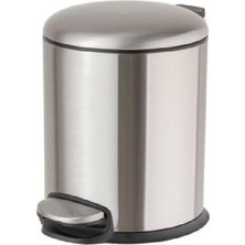 Mey İthalat System Pedallı Saten Çöp Kovası 5 Lt / 310X230X205 mm