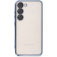 Bezos Galaxy S23 Kılıf Razer Lensli Silikon - Açık Mavi