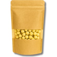 Mey İthalat Kraft Pencereli Doypack Kilitli Stand Up Pouch, Gıda Uyumlu, Yeniden Kapanabilir Zipli (100, 11X18,5)