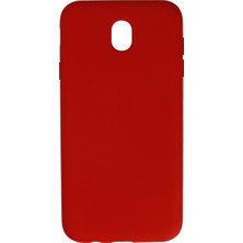 Bezos Galaxy J7 Pro / J730 Kılıf Nano Içi Kadife Silikon - Kırmızı