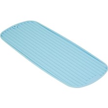 Mey İthalat Kitchenaid Hızlı Kuruma Için Nervürlü Yüzeyli, Kaymaz Esnek Saklaması Kolay Kauçuk Kurutma Matı, 18 x 40 Cm, Maden Suyu