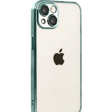 Bezos iPhone 15 Razer Lensli Silikon - Yeşil