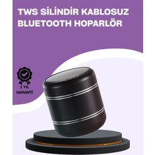 Bezos Silindir Tasarım Mini Bluetooth Hoparlör 10M Çekim Güçlü Bas ve Mikrofonlu