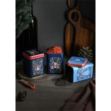 Mey İthalat EVLE-ERB24U8 Kare Metal Saklama Kabı 75X75 3 Lü Set, Tales (Tales)