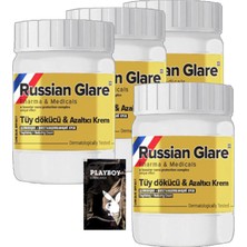 Bezos Playboy Rusian Glare Nano 4 Tane x 50 ml Tüy Dökücü Azaltıcı Krem Rus Merhemi  + Yanında Jel
