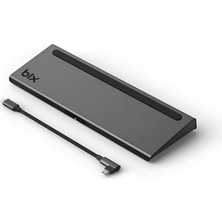 Mey İthalat Bix BX12HB 11'i 1 USB C Hub, 4K Hdmı, Dp, Vga, Görüntü Aktarımı, 100W Pd, 3x USB 3.0 Girişi, 1 Gigabit Ethernet, Micro Sd/sd Girişi, 3,5 mm Jack. MacBook Pro Için Multiport Bağlantı Noktası.