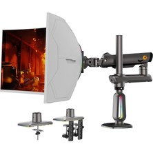 Mey İthalat North Bayou Nb F7 Ergonomic Rgb Aydınlatmalı 32-60 Inch Büyük Ekranlar Için Profesyonel 2026 Versiyon Monitör Standı (32-60 Inch)