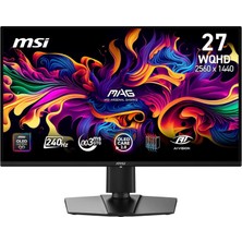 Mey İthalat Msı 26.5" Mag 274QP Qd-Oled X24, Gaming Monitör, Wqhd, 16:9, Flat, Qd-Oled, 240Hz, 0.03MS, Freesync Premium, Pivot