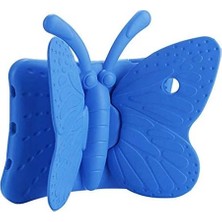 Mey İthalat Apple iPad Pro 10.5 ile Uyumlu Kılıf Kelebek Desen Case A1701 A1709 A1852 Mavi