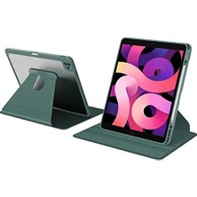 Mey İthalat Apple iPad Pro 11 2. Nesil ile Uyumlu Kılıf Şeffaf Dönebilen Kalem Bölmeli A2228 A2068 A2230 A2231 Koyu Yeşil