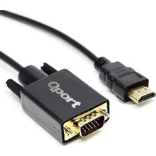 Mey İthalat Qport-Qport Q-HVG18 HDMI To VGA 1,8 Metre Çevirici Kablo