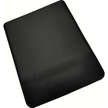 Mey İthalat Usin Bileklikli Desenli Bilek Destekli Kaymaz Taban Bilgisayar Notebook Mouse Pad (Siyah Düz)