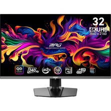 Mey İthalat Msı 31.5" Mpg 321URX Qd-Oled, Gaming Monitör, Uhd, 16:9, Flat, Qd-Oled, 240Hz, 0.03MS, G-Sync Compatible