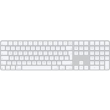 Mey İthalat Apple Touch Id Özellikli ve Sayısal Tuş Takımlı Magic Keyboard: Bluetooth, Şarj Edilebilir. Apple Çipe Sahip Mac Bilgisayarlarla Çalışır; Türkçe Q Klavye, Beyaz Tuşlar (Usb-C)