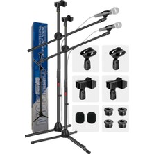 Mey İthalat Lastvoice MS06X 2li Set Akrobat Mikrofon Standı Sehpası