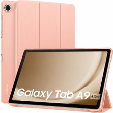 Mey İthalat Undeplus Samsung Galaxy Tab A9 8.7inç ile Uyumlu Kılıf New Pu Deri Smart Standlı Case Uyku Modlu X110 X115 X117 Yavruağzı