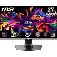 Mey İthalat Msı 26.5" Mag 272UP Qd-Oled X24, Gaming Monitör, Uhd, 16:9, Flat, Qd-Oled, 240Hz, 0.03MS Adaptive-Sync, Pivot