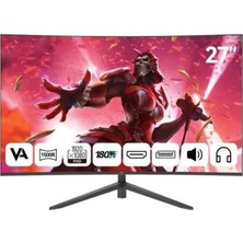 Mey İthalat Npc 27" MD270K-V Curved 180Hz Monitör 1ms 1920X1080, Hdmı, Dp, Hoparlör, Vesa