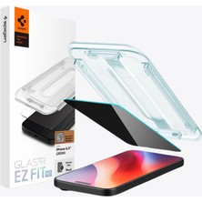 Spigen iPhone 17 Pro / 17 / 16 Pro ile Uyumlu Kolay Kurulum Cam Ekran Koruyucu GLAS.tR EZ Fit Privacy HD Hayalet - AGL07936 (Spigen TR Garantili)