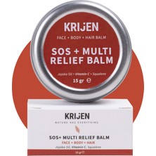 Krijen %100 Doğal Yatıştırıcı | Sos+ Çok Amaçlı Bakım Balmı 15 gr | Çocuklar & Tüm Aile Için Doğal ve Anlık Yatıştırıcı Krem