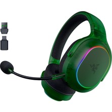 Mey İthalat Razer Barracuda x Phantom Green Edition - Kablosuz Çoklu Platform Oyun Kulaklığı (285G, Triforce 40MM Sürücü, Çift Kablosuz Hyperspeed ve Bluetooth) Phantom Green