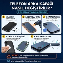 Arsking Omix X5 Mavi Arka Kapak Arka Cam Batarya Kapağı Lazer Kesim Kapak Pil Kapağı Back Cover