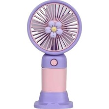 Mey İthalat Promosyonca Mini USB Fan, Taşınabilir, Farklı Renk Seçeneği (Pembe-Mor)