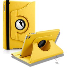 Mey İthalat Samsung Galaxy Tab A 10.1 T580 T583 T585 ile Uyumlu Kılıf 360 Dönebilen Standlı Case Sarı