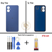 Arsking Omix Vida Seti + Yapıştırıcı Omix X5 Mavi Yapıştırıcı B-7000 Yapıştırıcı Vida Seti Arka Kapak Arka Cam Batarya Kapağı Lazer Kesim Kapak Pil Kapağı Back Cover