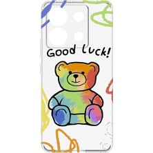 Mey İthalat Şeffaf Silikon Telefon Kılıfı, Kamera Korumalı, Good Luck Baskılı, Şeffaf