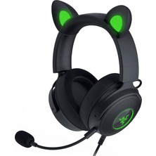 Mey İthalat Razer Kraken Kitty V2 Pro - Değiştirilebilir Kulaklı Kablolu Rgb Kulaklık (Değiştirilebilir Kitty, Ayı ve Tavşan Kulakları; Reaktif Akış Aydınlatması) Siyah