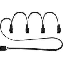Mey İthalat Arctıc 4-Pin Pwm Fan Splitter Kablosu - 4 Kasa Fanları, Pc Fanları, Pwm Splitter Kablosu, Çoklu Fan Konektörü, Fan Splitter, Uzatma Kablosu, Splitter, Y-Splitter, Adaptör, Pc - Siyah