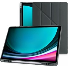 Mey İthalat Klasse Samsung Galaxy Tab S10 Fe / S9 Fe 10.9 Inç Uyumlu Smart Kılıf, S Pen Kalemlikli, Trifold, Esnek, Mat, Darbeye Tam Dayanıklı Tablet Kılıfı (Siyah)