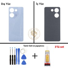 Arsking Tecno Vida Seti + Yapıştırıcı Camon 20 Pro Mavi Yapıştırıcı B-7000 Yapıştırıcı Vida Seti Arka Kapak Arka Cam Batarya Kapağı Lazer Kesim Kapak Pil Kapağı Back Cover