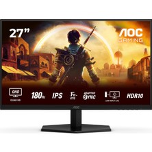 Mey İthalat Aoc Q27G42XE 180 Hz 0,5ms Freesync 2k HDR10 Fast IPS Gysnc Oyuncu Monitörü