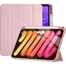 Mey İthalat Constraın - Ipad Air ile UYUMLU11 Inç M2 M3 Çip Air 4. /5. /6. Nesil Kılıf Katlanır Kalem Bölmeli Uyku Modlu Tablet Kılıfı - Bej