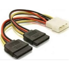 Mey İthalat Alfais 4929 Ikili Çift Sata Power HDD 4 Pin Güç Kablosu