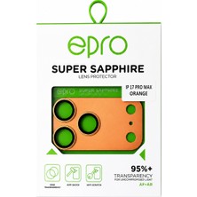Epro Super Safir Kamera Lens Koruyucu – iPhone 17 Pro Max Turuncu