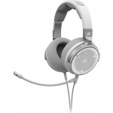 Mey İthalat Corsair Virtuoso Pro Açık Oyun Kulaklığı Kablolu – Tek Yönlü Mikrofon Çıkarılabilir – 50 mm Grafen Iletkenler, Frekans Tepkisi 20 Hz – 40 Khz – Beyaz