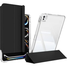 Mey İthalat Undeplus iPad Pro 11INÇ M4/m5 ile Uyumlu Kılıf Kalem Bölmeli Akrilik Şeffaf Ayrılabilir Case 2024/2025