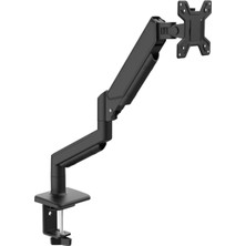 Mey İthalat Mcstorey Monitör Kolu Yaylı Tek Kollu Stand 13-32 Inç Monitör Tutucu, Masaüstü Ayarlanabilir Monitör Kol Aparatı Siyah, Ergonomik Vesa Destekli 9kg Taşıma Siyah