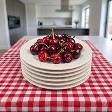 Tezyinat Wood Bahar Porselen 6'lı Pasta Tabağı Seti