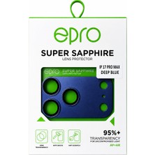 Epro Super Sapphire Kamera Lens Koruyucu – iPhone 17 Pro Max Deep Blue