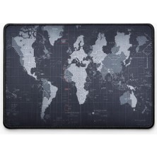 Mey İthalat Dünya Haritalı Mouse Pad 30×24 cm – Kaymaz Tabanlı, Dikişli Kenar, Geniş Yüzey Alanı – Ofis ve Günlük Kullanım