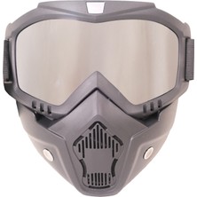 Gp Kompozit MSK001 Enduro / Off-Road Maskeli Aynalı Motosiklet Gözlüğü Gri