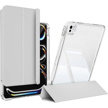 Mey İthalat Zore ​​apple ile Uyumlu iPad Pro 13 2024 Kılıf Magnetik Ayrılabilen Airbagli Sliding Tablet Kılıfı Gri