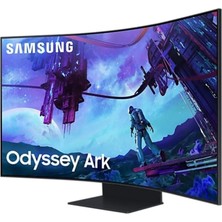 Mey İthalat Samsung Odyssey Ark G97NC (2. Nesil), 55" Inç, 3840 x 2160, 4K Uhd, Mini Led, 1ms, 165Hz, Freesync Premium Pro, HDR10+ Gaming, Kavisli Ekran, Akıllı Oyuncu Monitörü, LS55CG97WNUXUF